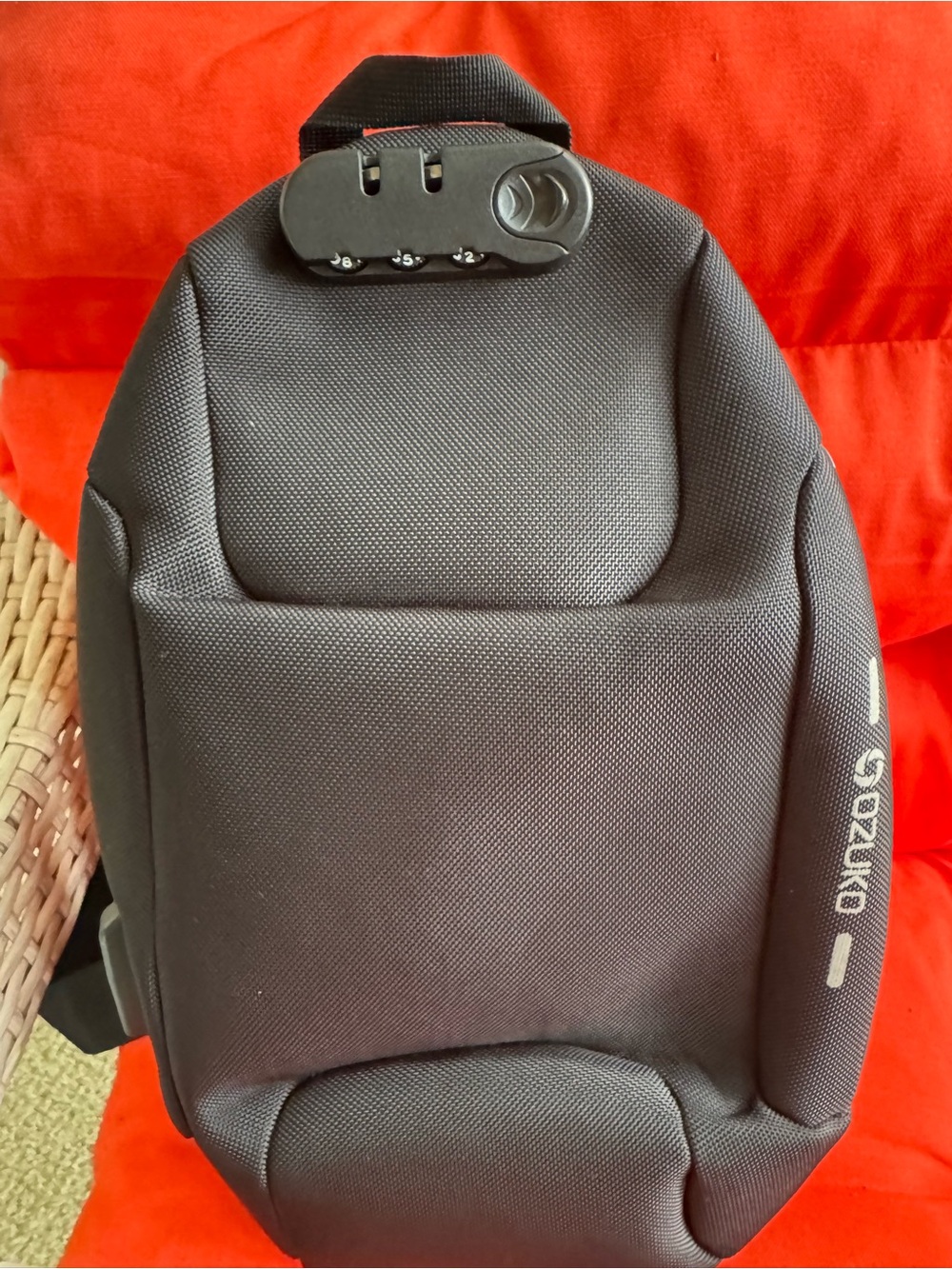Sleek Black Anti-Theft Men's Backpack Sling
